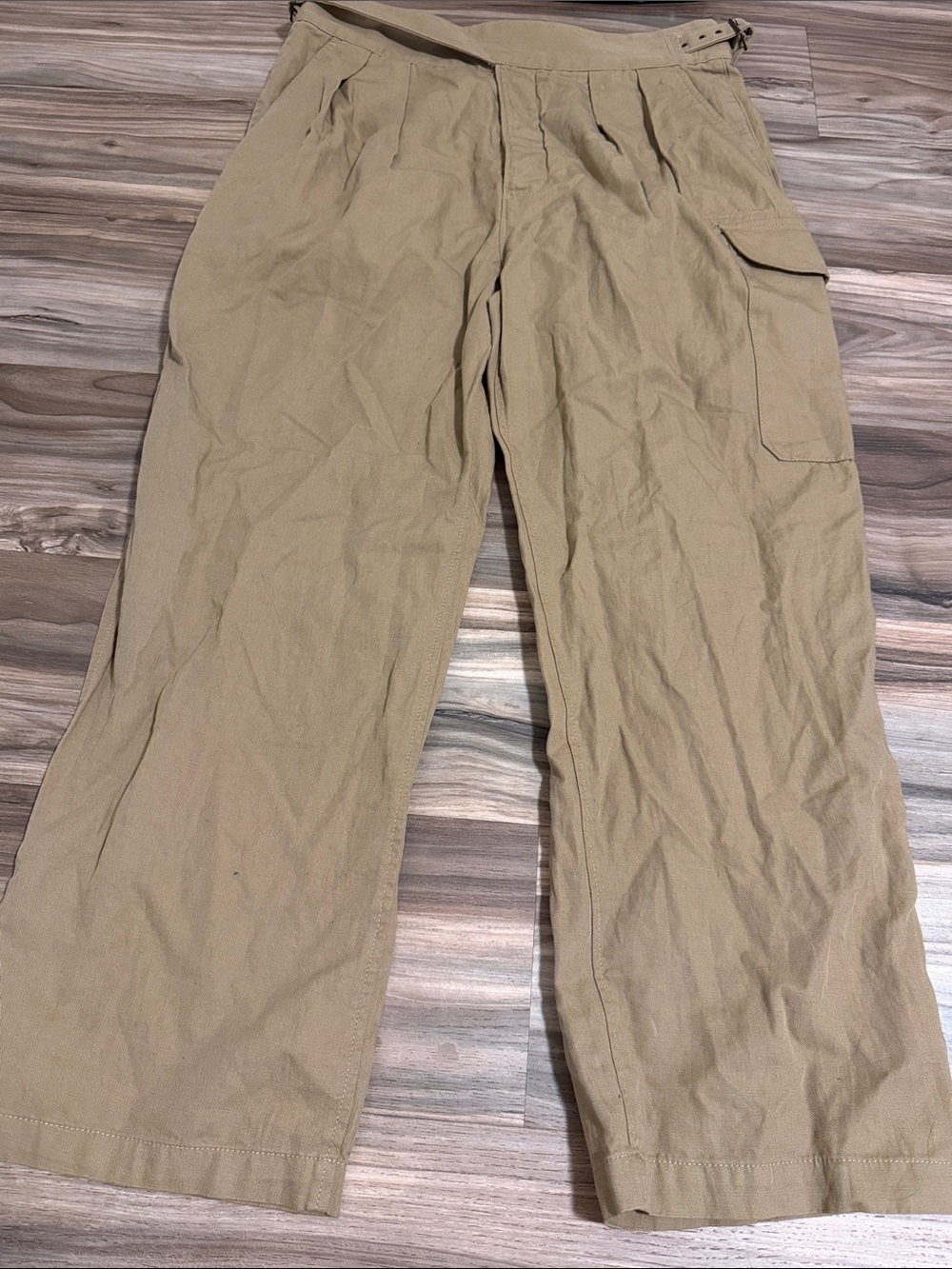 Banana Republic Heritage Linen Explorer Cargo Pant Khaki Women’s Sz. 16 NWT